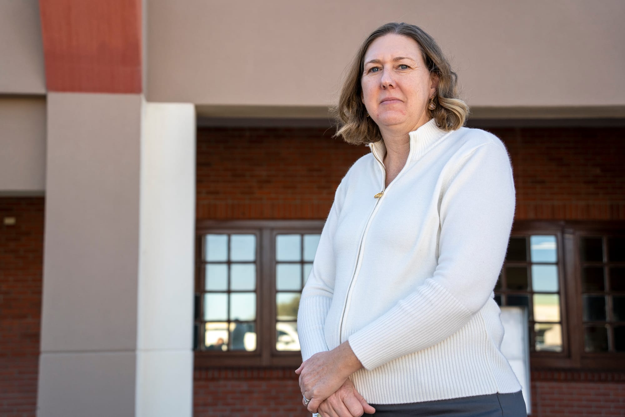 Shawna Bailey, director of health services for Las Cruces Public Schools, stands outside the LCPS administrative offices.