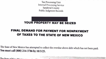 New Mexico Taxation and Revenue warns against mail scams