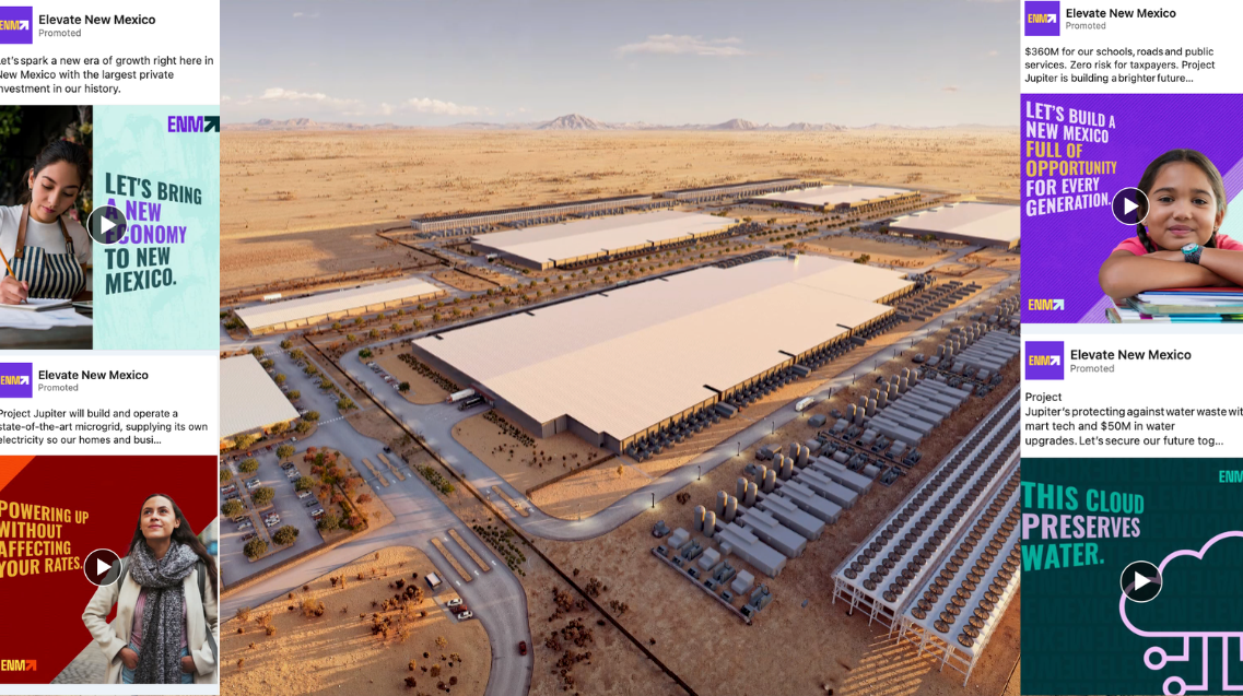 A secretive ad campaign calls on New Mexicans to support controversial Project Jupiter data center