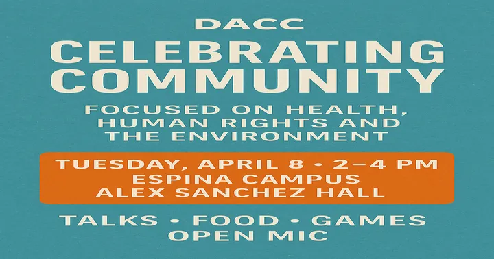 DACC to host community event focused on healthy living, human rights and the environment