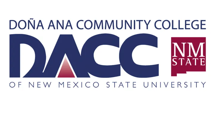 Doña Ana Community College logo with NM State branding.