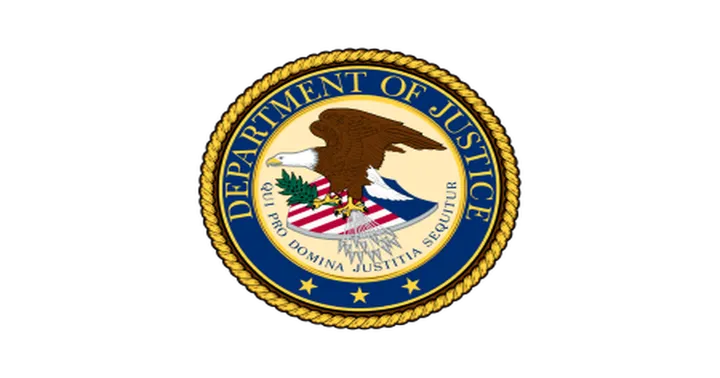 Seal of the U.S. Department of Justice.