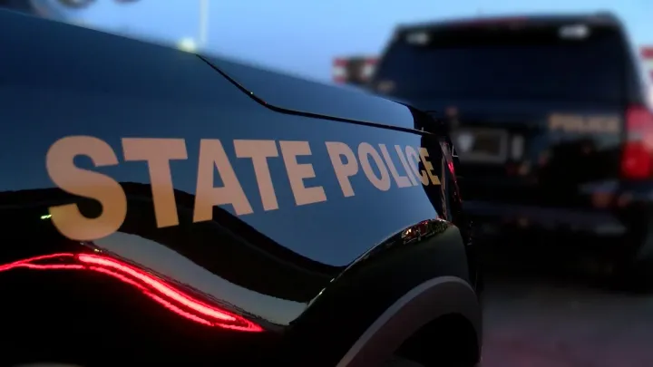 Close-up of New Mexico State Police vehicle